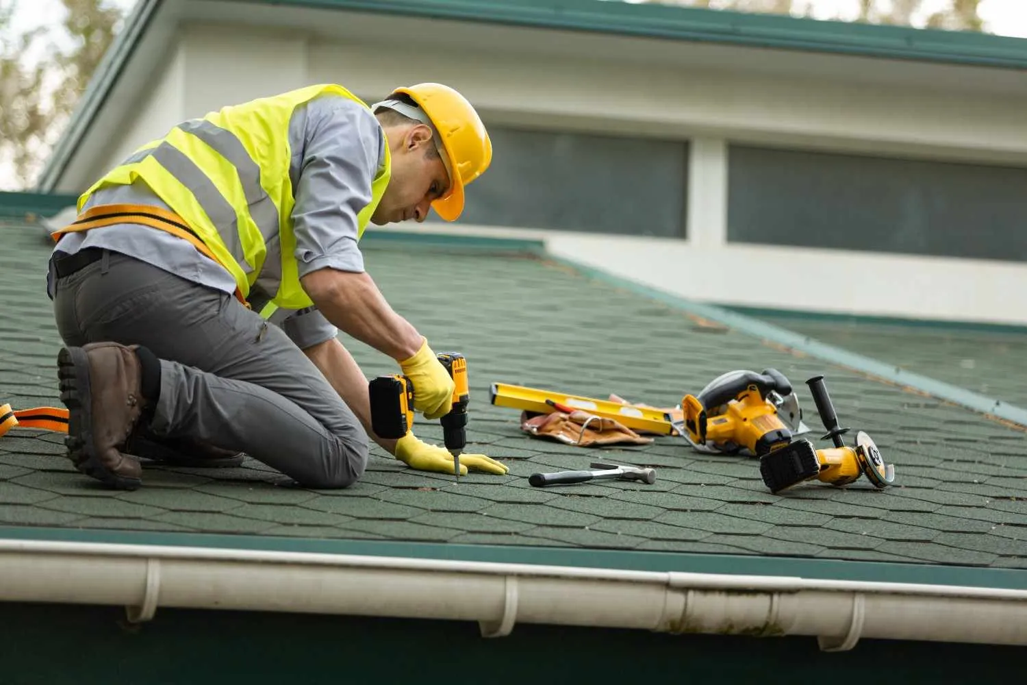 Urban Roof Solutions team working on a residential roof